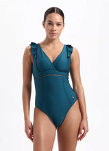 Load image into Gallery viewer, Reflecting Pond Ruffled One-Piece Swimsuit
