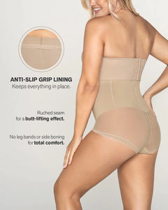 Extra High-Waisted Sheer Bottom Sculpting Shaper Panty - M