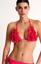 Load image into Gallery viewer, Triangle Bikini Top with Floral Design
