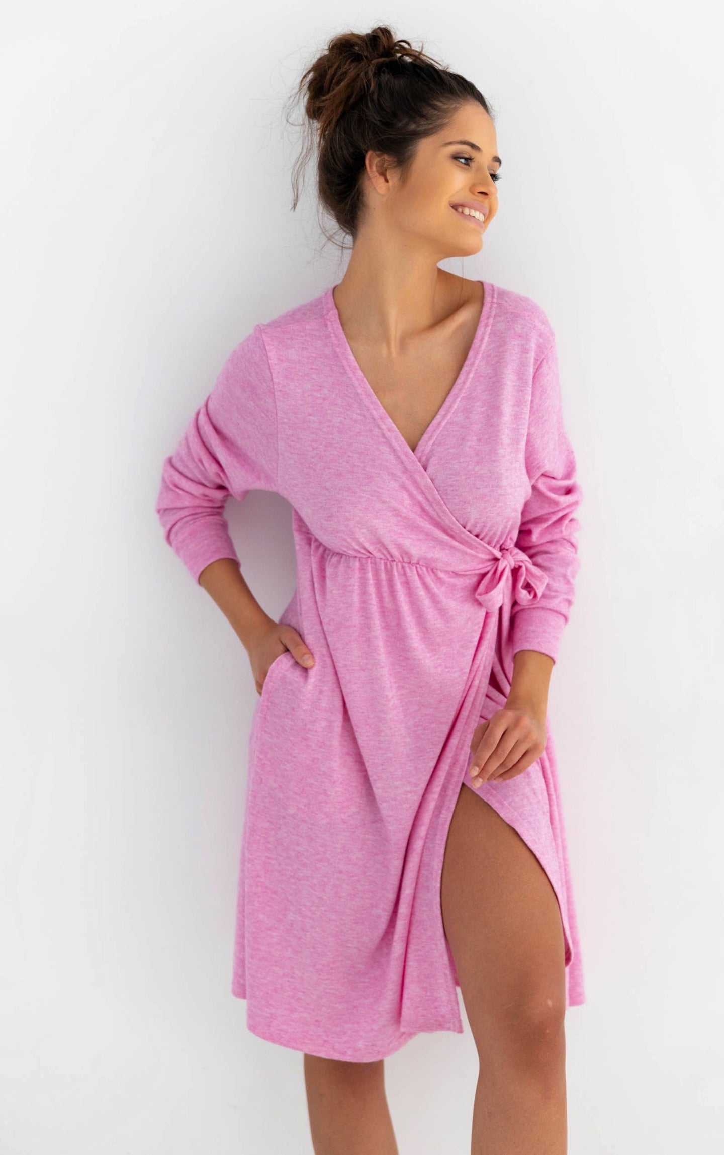 Pinkey Front Opening Dressing Gown -L/XL