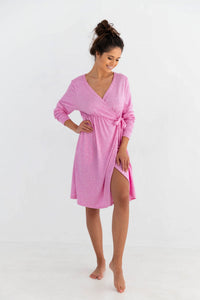 Pinkey Front Opening Dressing Gown -L/XL