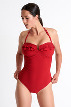 Load image into Gallery viewer, Niigata Ruffled Bandeau One-Piece Swimsuit (8)
