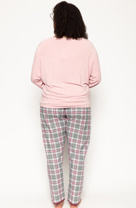 Jessica Slouch Top Long Pant PJ Set - M, L