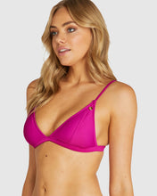 Load image into Gallery viewer, Ribtide Longline Triangle Bikini Top

