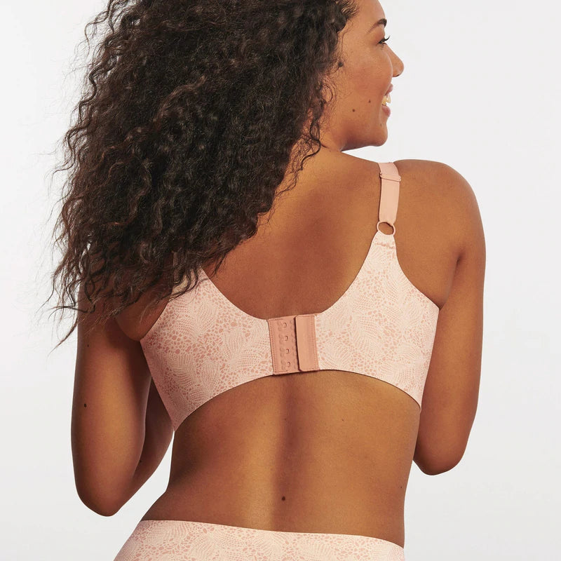 HEYLF Wireless bras Printed Sexy Bra Large Size Lace Thong Bra Set