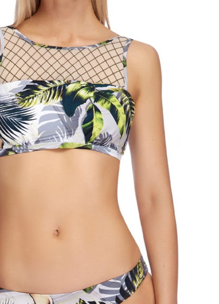 Comfortable and Supportive High Neck Bikini Top Style #923